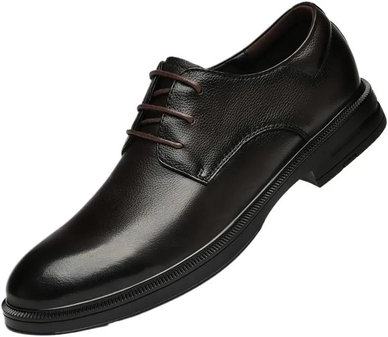 Men's Classic Patent Lace-up Formal Oxford Shoes - Non-Slip Waterproof Business Derby Shoes for Men