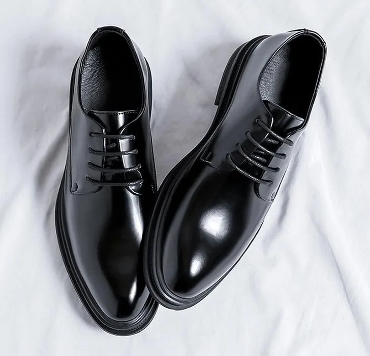 Men's Dress Shoes Bussiness Formal Oxford Shoes for Men Fashion Wingtip Lace Up Soft Brogue Shoes