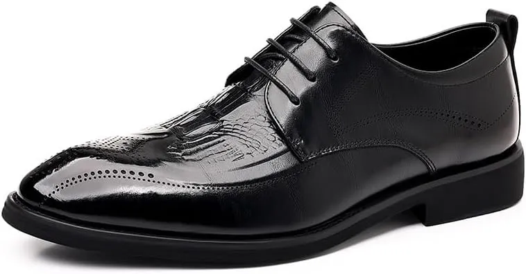Men's Dress Shoes Classic Formal Business Oxfords Shoes for Men Mens Lace Up Wedding Derby Shoes(10)