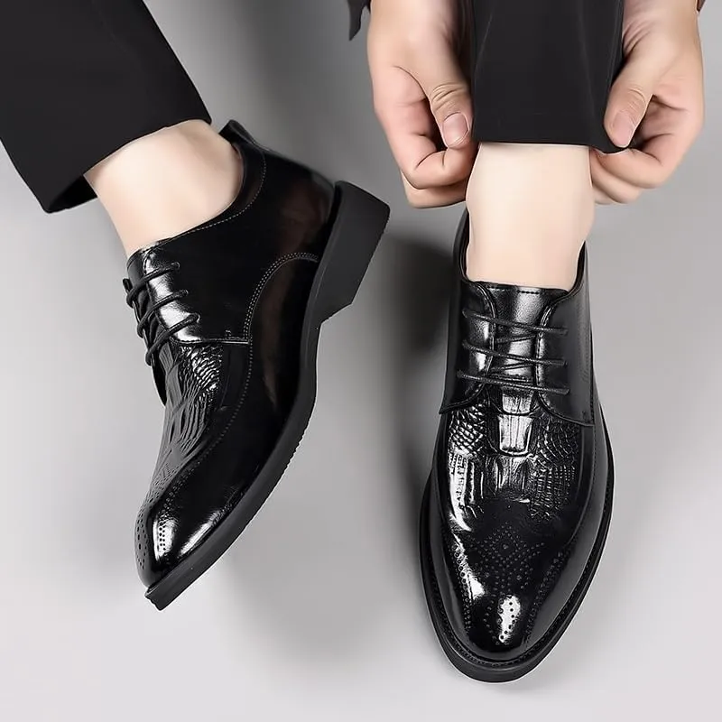 Men's Dress Shoes Classic Formal Business Oxfords Shoes for Men Mens Lace Up Wedding Derby Shoes(10)