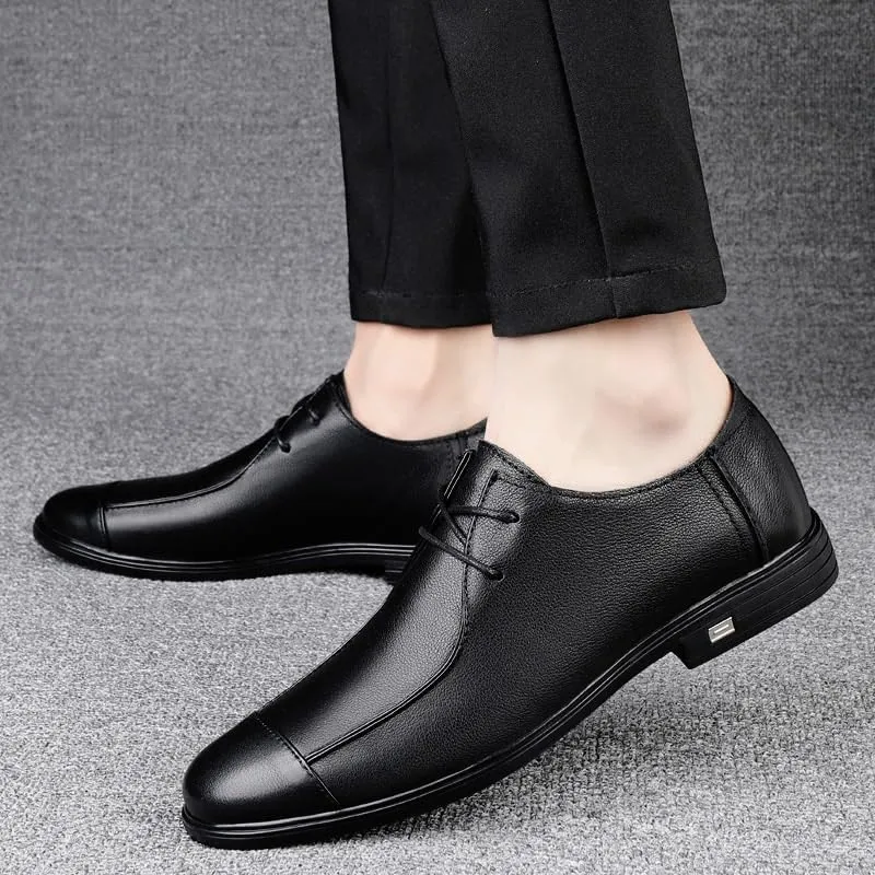Men's Dress Shoes Mens Classic Lace-up Formal Oxford Patent Leather Wedding Business Brogue for Men