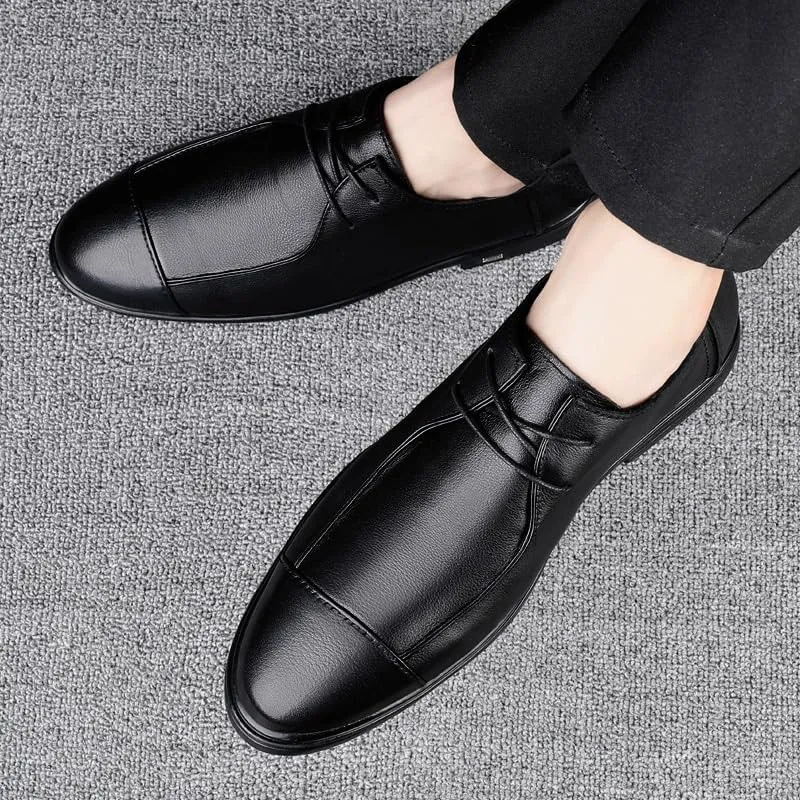 Men's Dress Shoes Mens Classic Lace-up Formal Oxford Patent Leather Wedding Business Brogue for Men