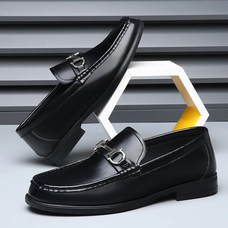 Men's Dress Shoes Mens Luxury Business Casual Oxford Shoes Fashion Comfort Soft Slip On Derby Shoes for Men(7.5)