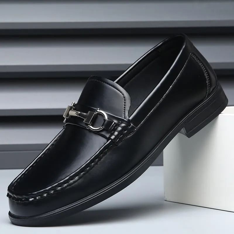Men's Dress Shoes Mens Luxury Business Casual Oxford Shoes Fashion Comfort Soft Slip On Derby Shoes for Men(7.5)