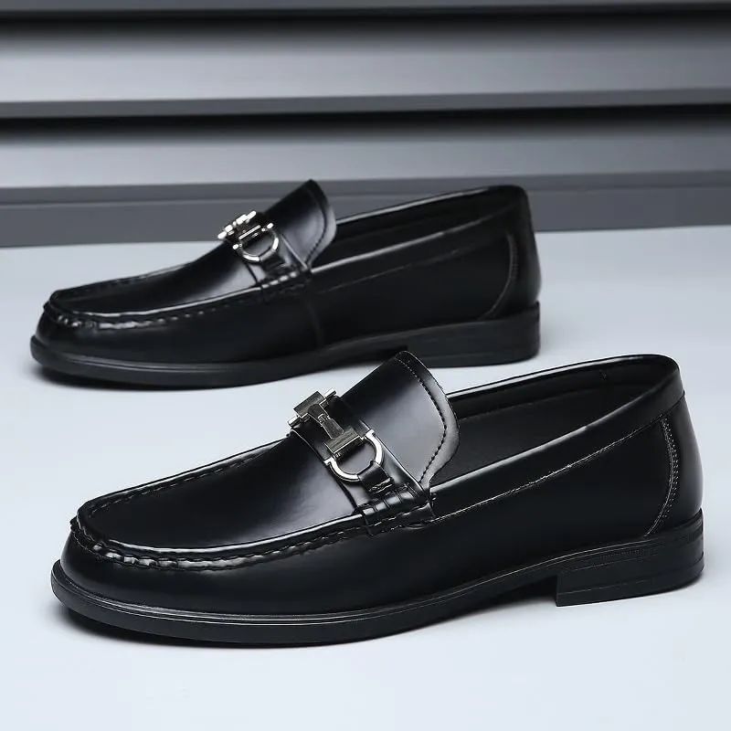 Men's Dress Shoes Mens Luxury Business Casual Oxford Shoes Fashion Comfort Soft Slip On Derby Shoes for Men(7.5)