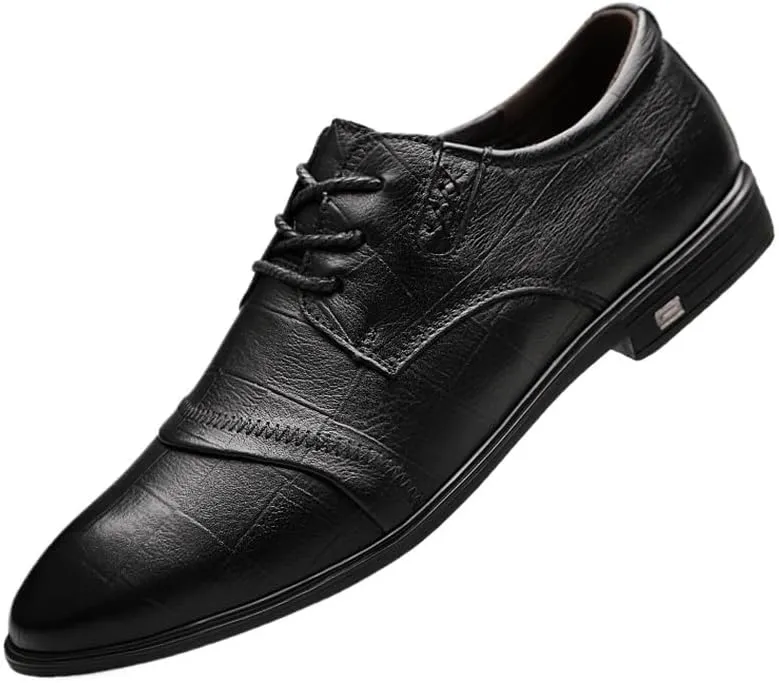 Men's Dress Sneakers - Lightweight Formal Leather Oxford Shoes for Business & Casual Wear