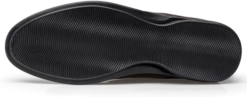 Men's Genuine Leather Oxford Shoes - Classic Slip-On Dress Shoes for Business & Formal Occasions