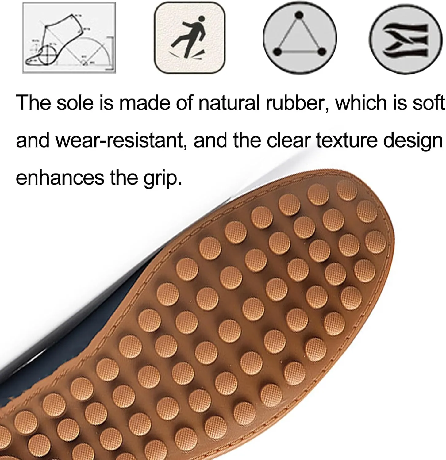 Men's Leather Handmade Flat Loafers Lightweight Breathable Non Slip Slip On Casual Driving Shoes Fashion Outdoor Walking Work Penny Shoes