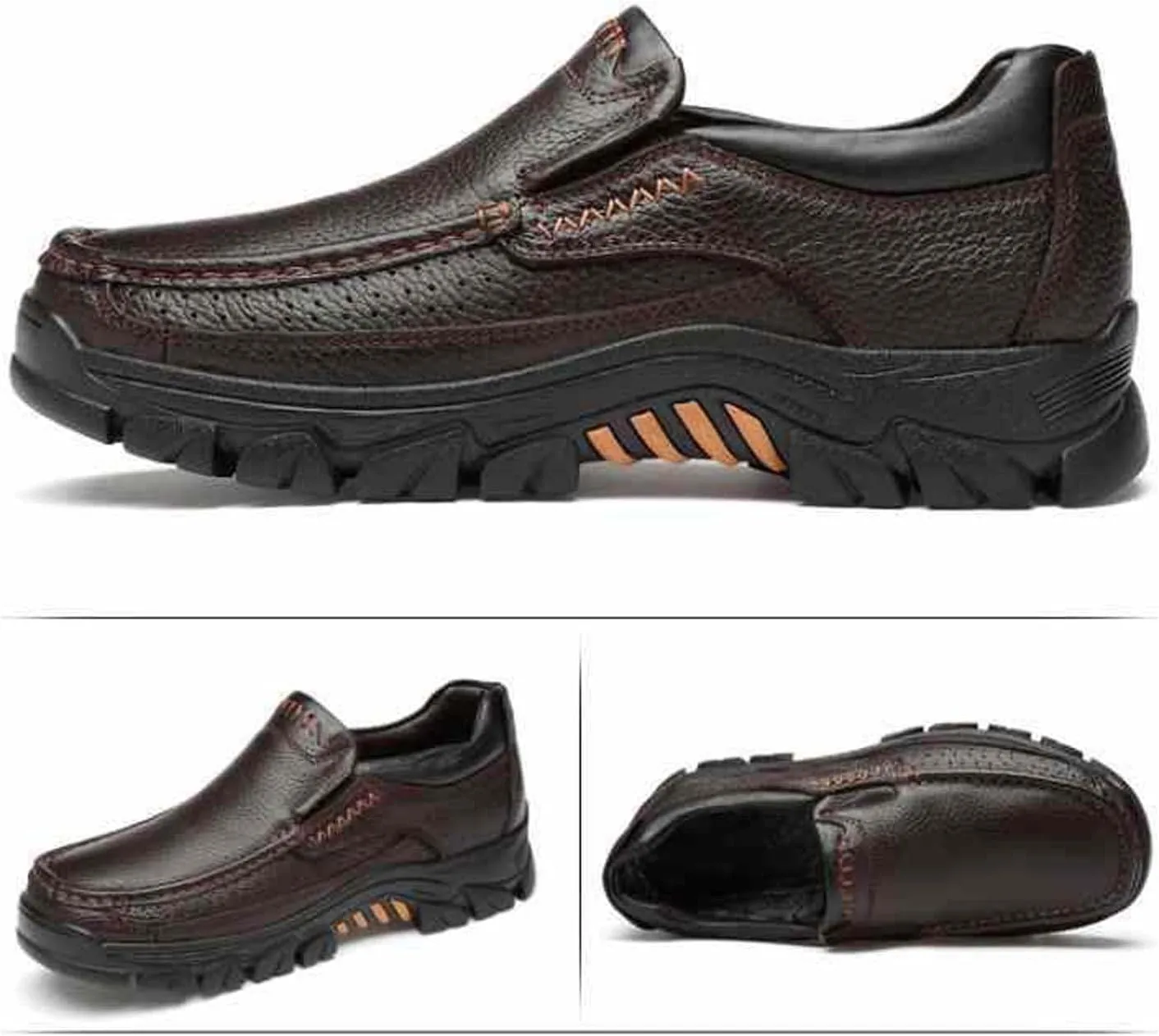 Men's Leather Loafers,Casual Walking Shoes,Formal Oxfords,Comfortable for Work Office Dress Outdoor Walking Shoes