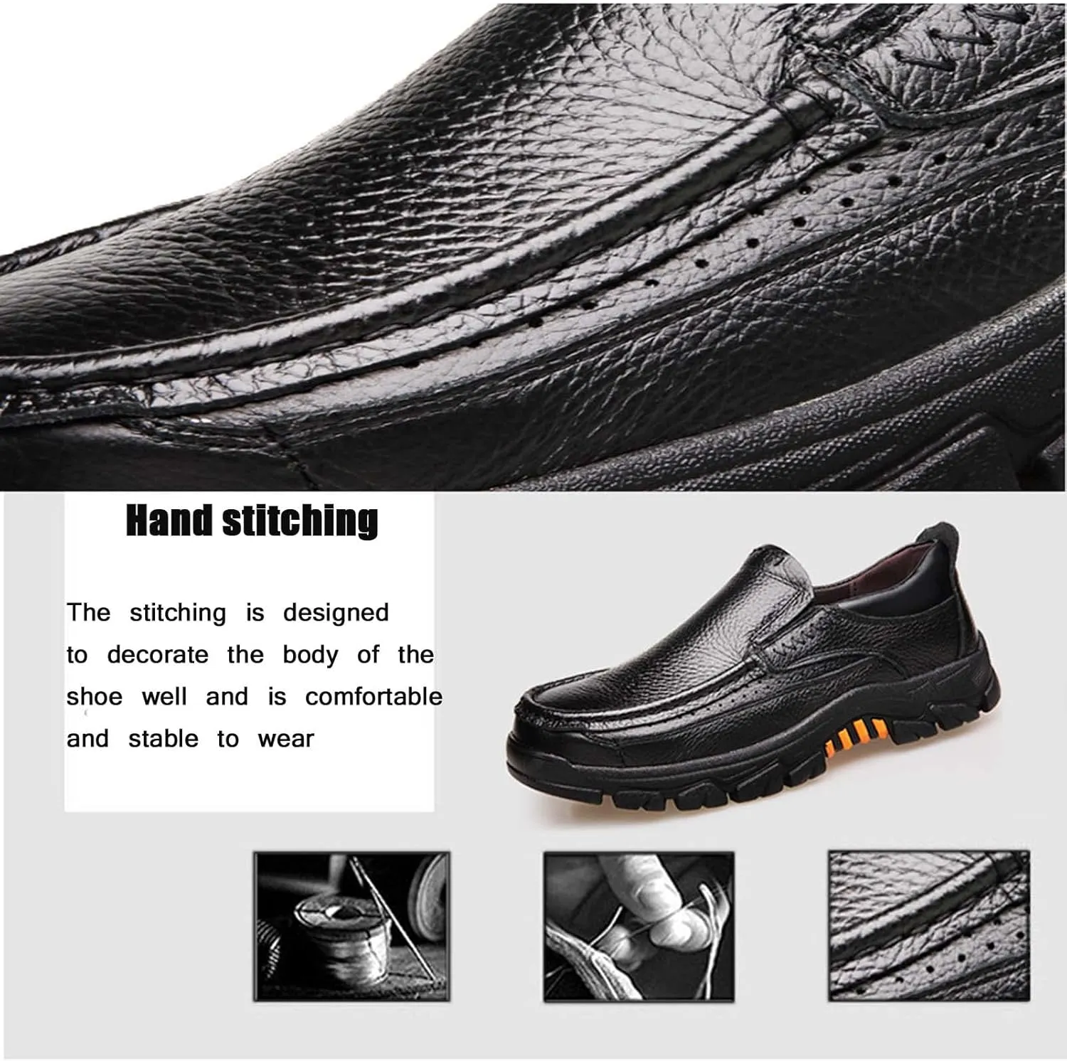 Men's Leather Loafers,Casual Walking Shoes,Formal Oxfords,Comfortable for Work Office Dress Outdoor Walking Shoes