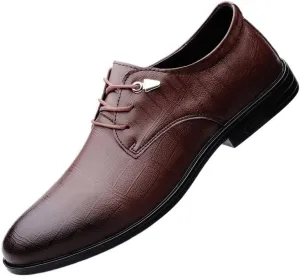 Men's Non-Slip Waterproof Oxford Shoes - Genuine Leather Business Formal Derby Dress Shoes for Men