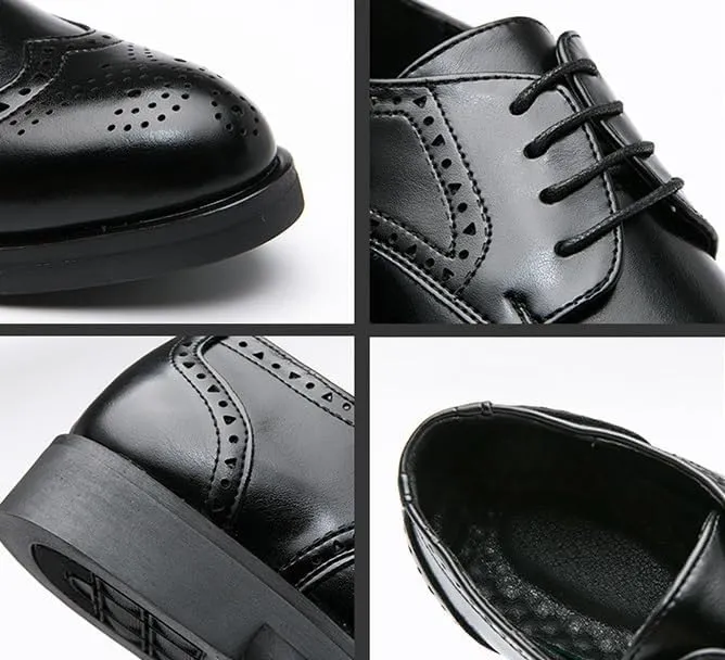 Men's Oxfords Shoes Pointed Toe Derby Shoes for Men Fashion Classic Lace Up Low Top Mens Leather Dress Shoes(Brown,11)
