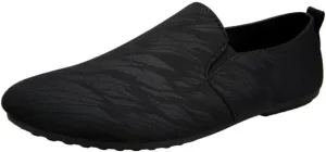 Men's Resistant Comfortable Flat Heel Party Slip On Loafers Round Toe Vegan Leather Two Tone Loafer Shoes