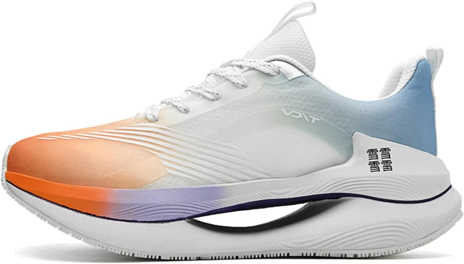 Men's Running Sneakers Anti-Slip Wear-Resistant Carbon-Plate Soft Hollow Thick Outsole Breathable Tatting Fly-Woven Mesh Athletic Lightweight Fashionable Cushioned Sports Shoes