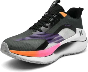 Men's Running Sneakers Anti-Slip Wear-Resistant Carbon-Plate Soft Hollow Thick Outsole Breathable Tatting Fly-Woven Mesh Athletic Lightweight Fashionable Cushioned Sports Shoes