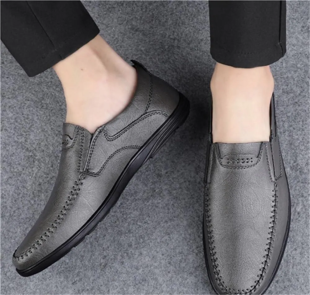 Mens Slip On Loafers for Casual Events Comfortable Walking Shoes Leather Lightweight Loafers Non Slip Sole for Men