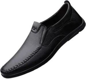 Mens Slip On Loafers for Casual Events Comfortable Walking Shoes Leather Lightweight Loafers Non Slip Sole for Men