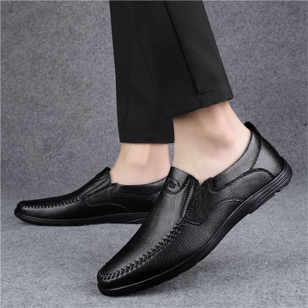 Mens Slip On Loafers for Casual Events Comfortable Walking Shoes Leather Lightweight Loafers Non Slip Sole for Men