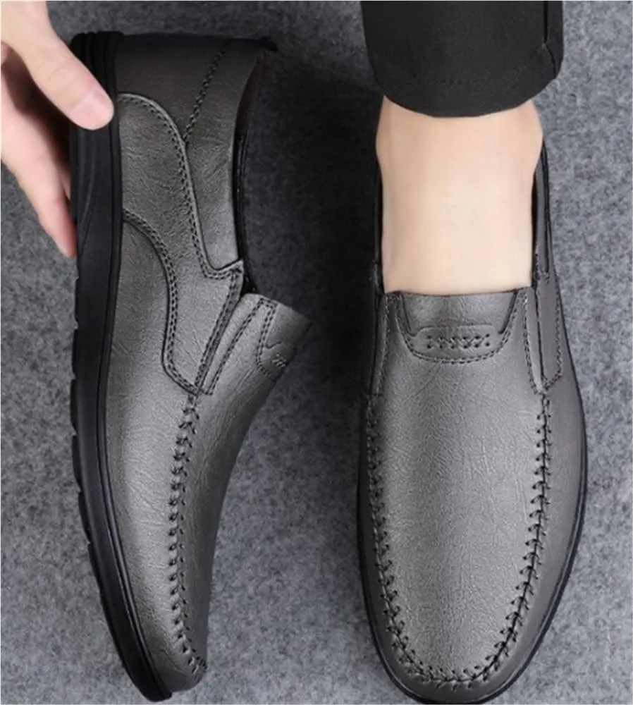 Mens Slip On Loafers for Casual Events Comfortable Walking Shoes Leather Lightweight Loafers Non Slip Sole for Men