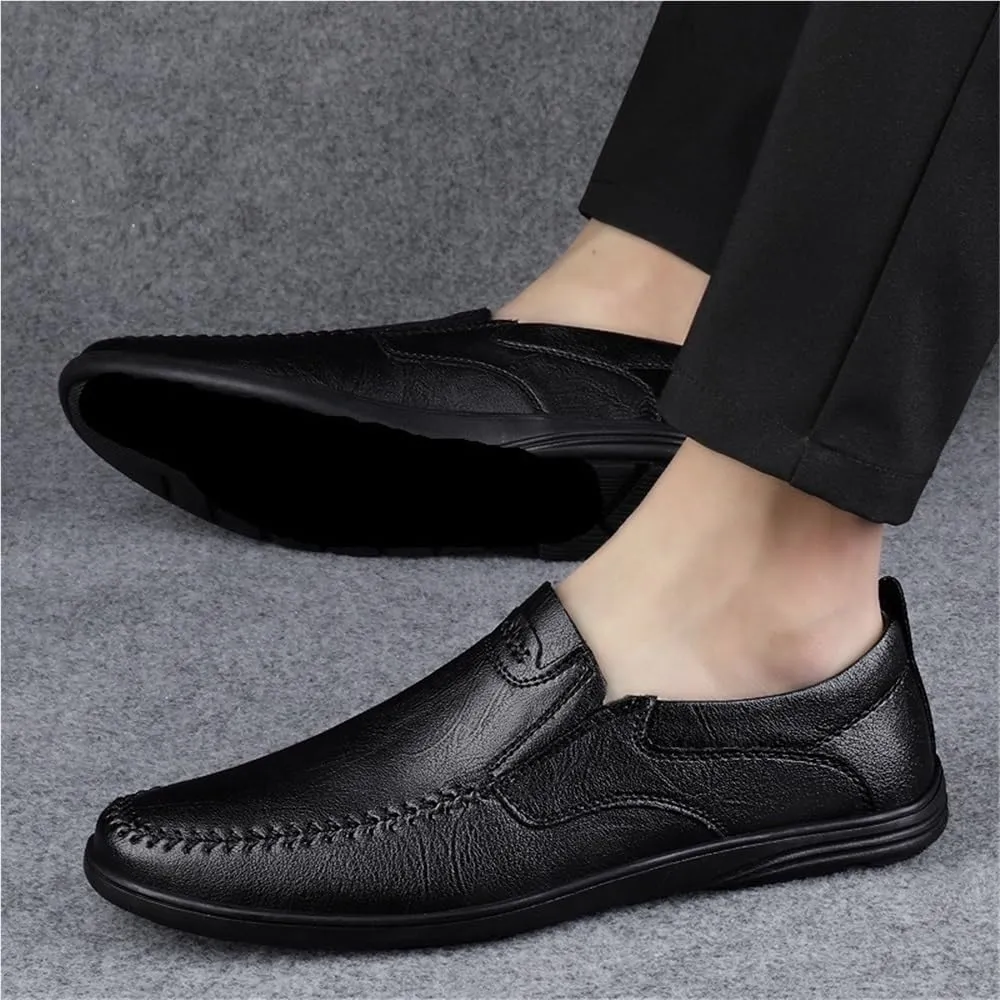 Mens Slip On Loafers for Casual Events Comfortable Walking Shoes Leather Lightweight Loafers Non Slip Sole for Men