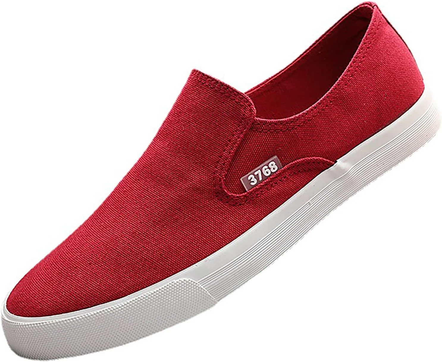 Mens Slip On Sneakers Lightweight Breathable Non-Slip Walking Shoes Comfortable Canvas Sneaker for Work, Running，Walking，Business
