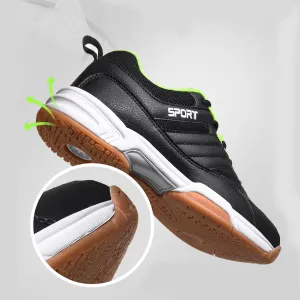 Mens Tennis Shoes Breathable, Comfortable, Lightweight, Non-Slip Mens Badminton Shoes Low Top Leather Racket Class Volleyball Shoes |with Arch Support | Lndoor and Outdoor Court Trainers