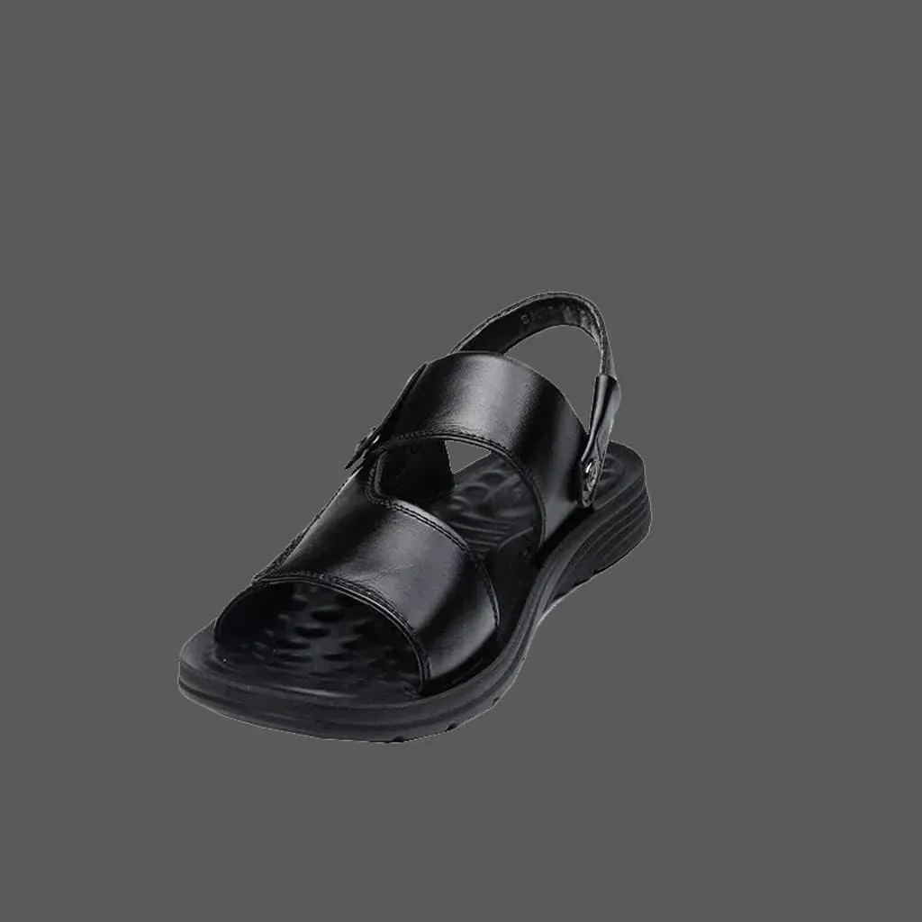 Men's Toe Sandals Fashion Beach Shoes Slippers Leather Sandals(42)