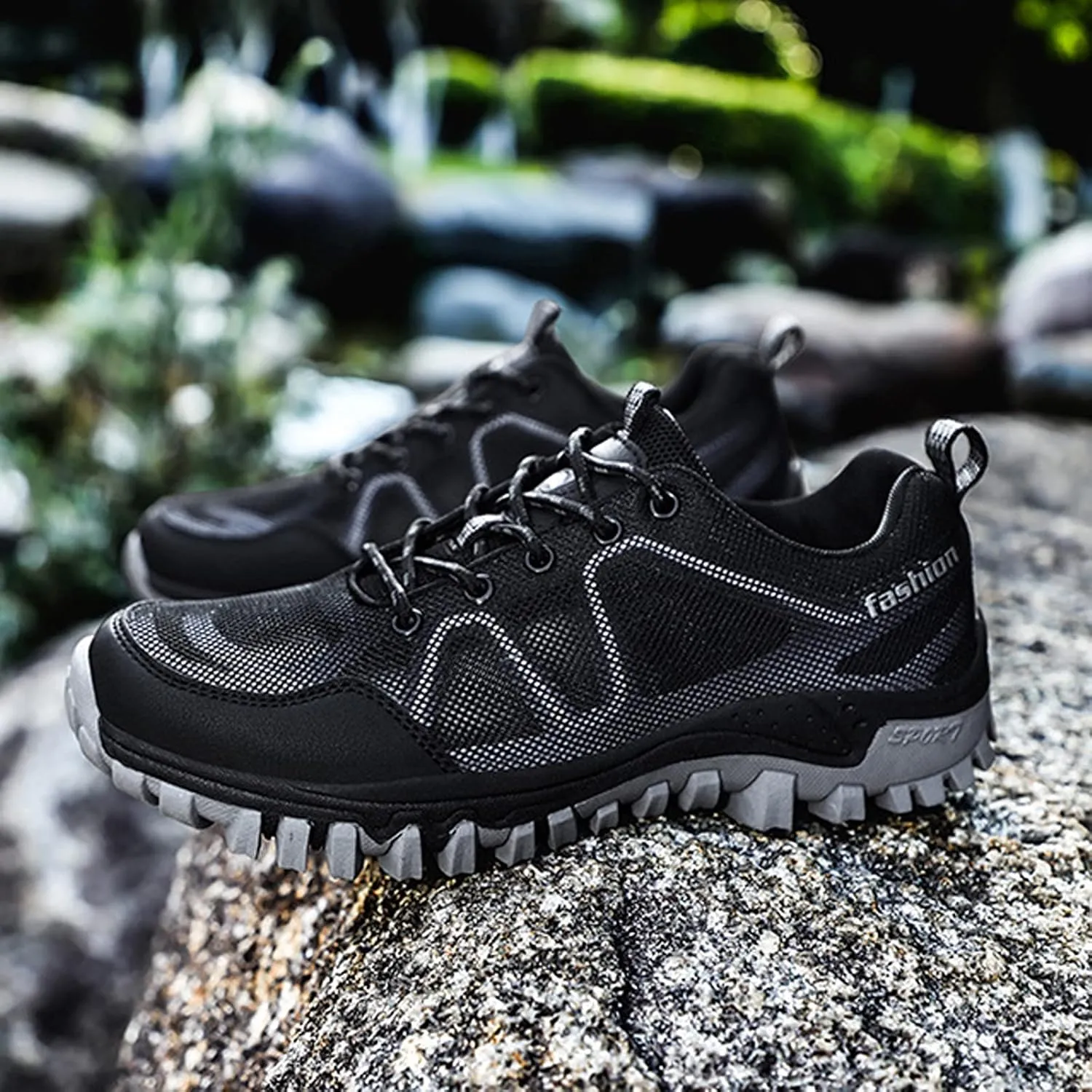 Mens Trail Running Shoes Breathable Hiking Trekking Trainers Camping Walking Shoes