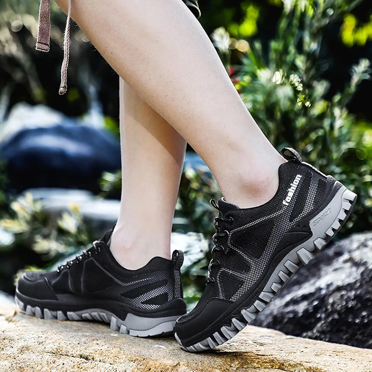 Mens Trail Running Shoes Breathable Hiking Trekking Trainers Camping Walking Shoes