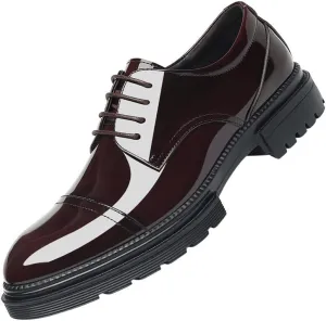 Men’s Tuxedo Dress Shoes Classic Casual Business Formal Oxfords Shoes Wedding Derby Shoes for Men