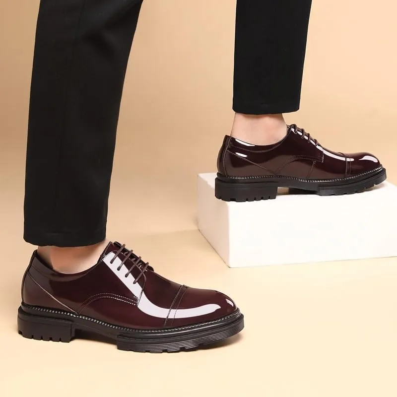 Men’s Tuxedo Dress Shoes Classic Casual Business Formal Oxfords Shoes Wedding Derby Shoes for Men