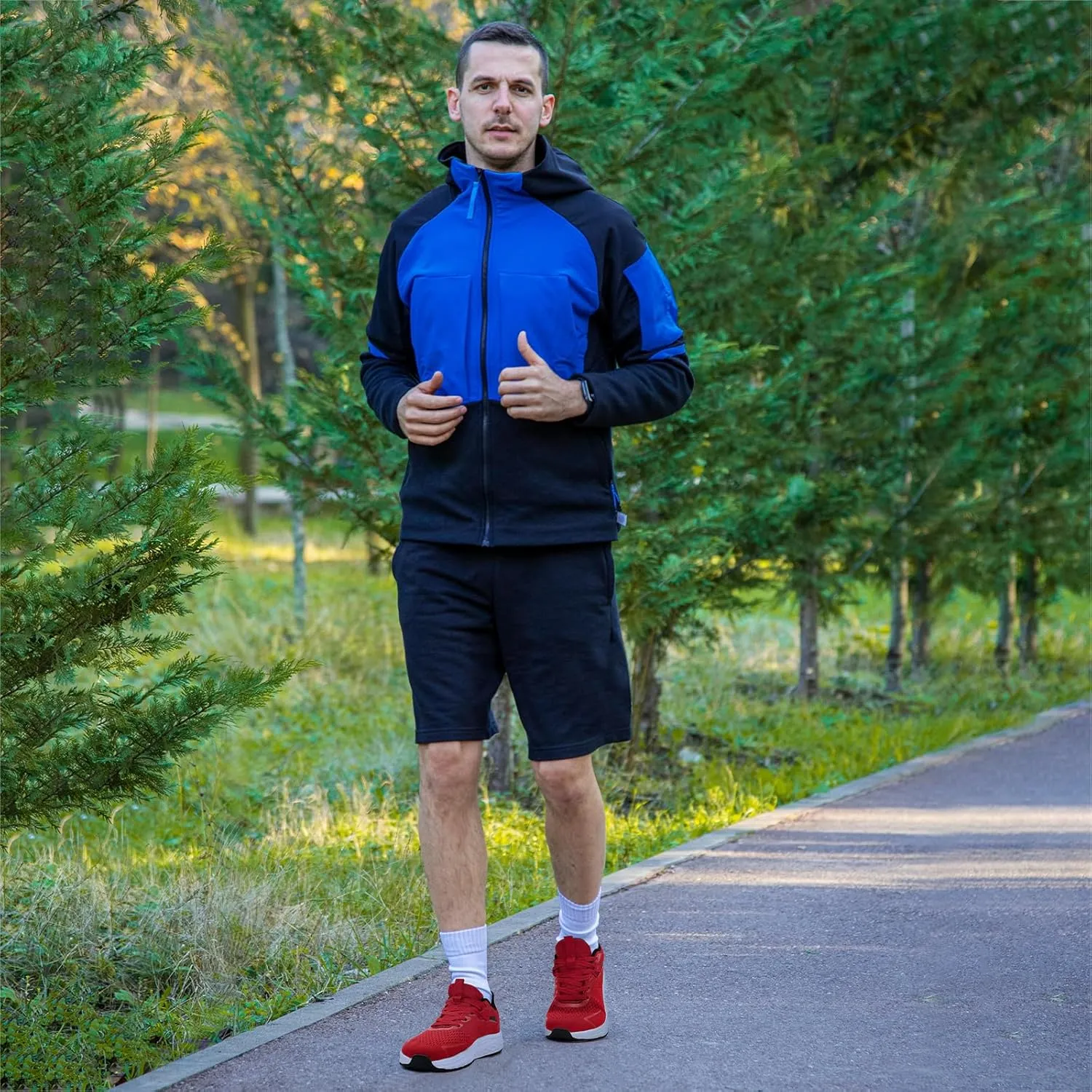 Men's Wide Toe Box Running and Walking Shoes, Athletic Gym Tennis Cross-Training Shoes for Wide Feet, Non-Slip Workout Sneakers with Wide Width Design