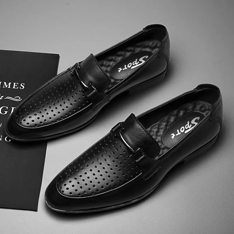 MWX Men's Dress Loafers Black Slip-on Formal Dress Shoes