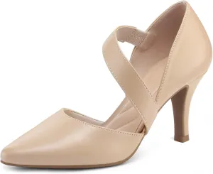 mysoft Women's Pointed Toe Low Stiletto Heel Dress Pumps Shoes - Available in Wide Sizes