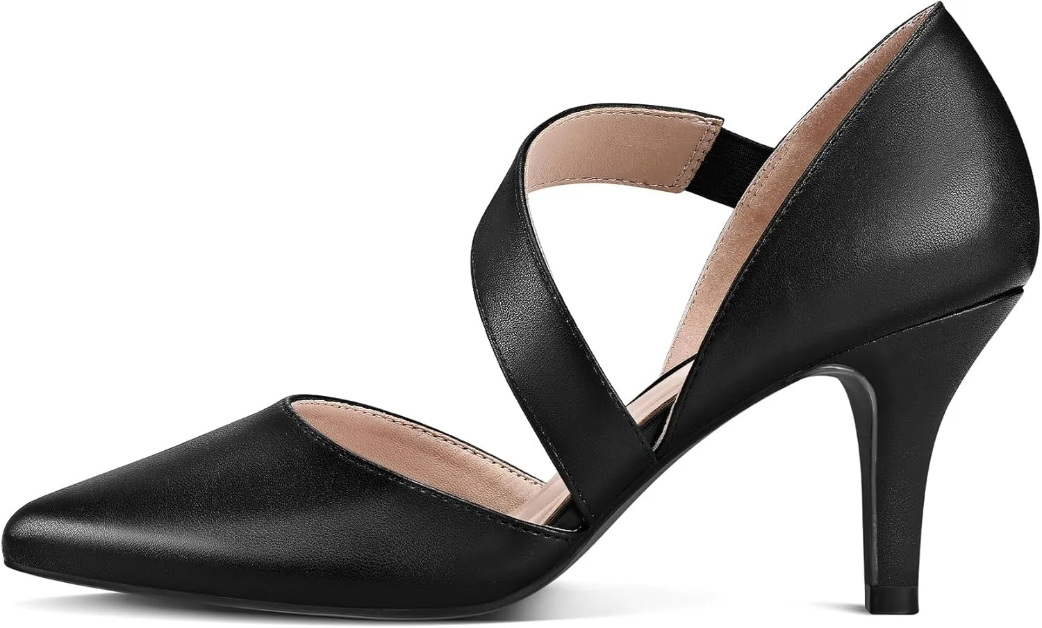 mysoft Women's Pointed Toe Low Stiletto Heel Dress Pumps Shoes - Available in Wide Sizes