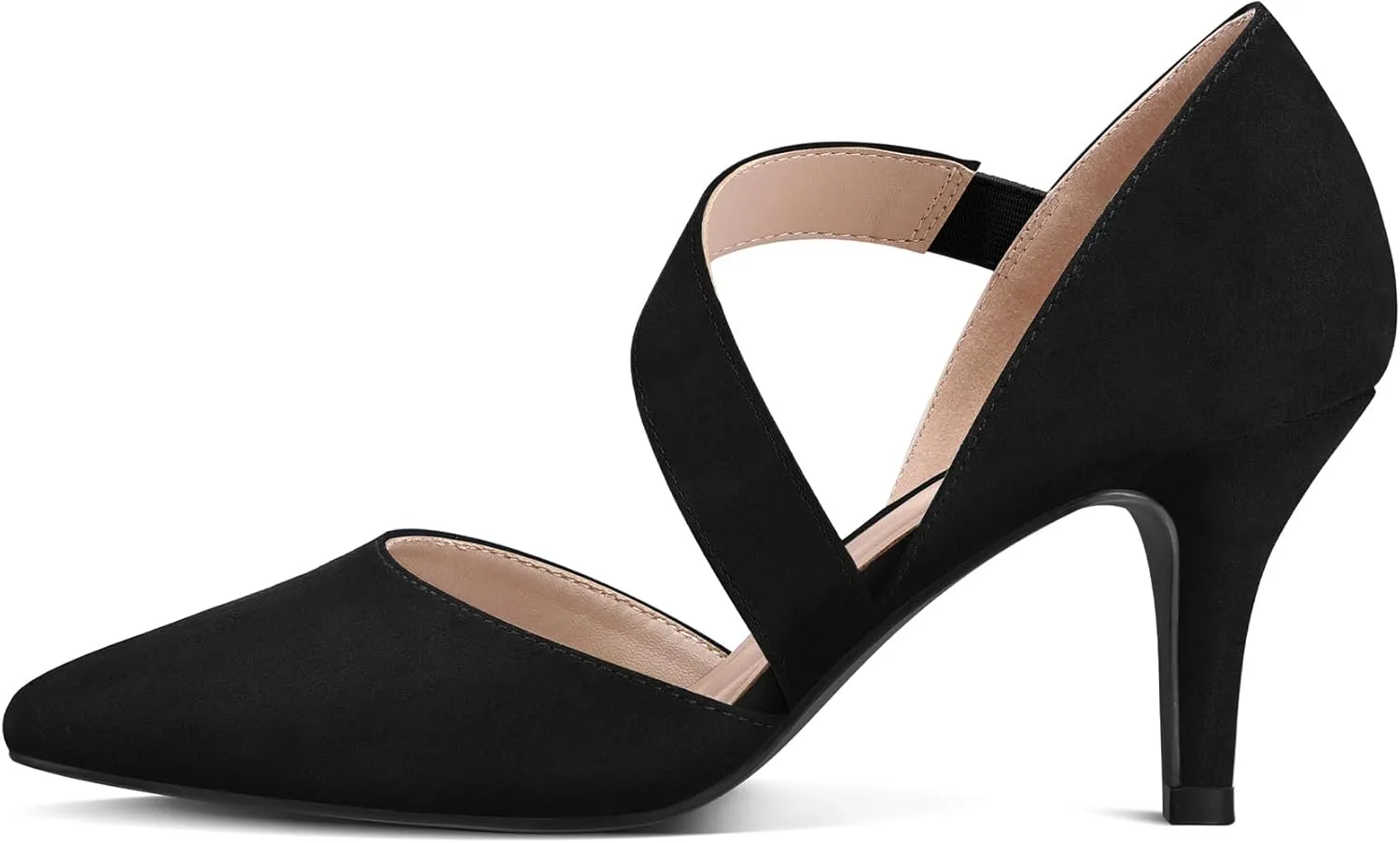 mysoft Women's Pointed Toe Low Stiletto Heel Dress Pumps Shoes - Available in Wide Sizes