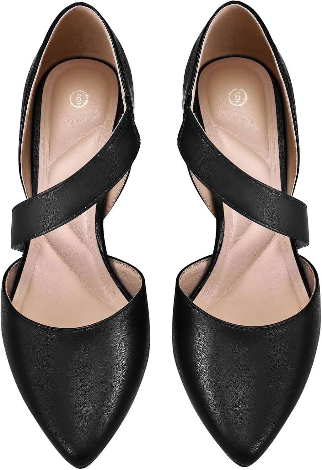 mysoft Women's Pointed Toe Low Stiletto Heel Dress Pumps Shoes - Available in Wide Sizes