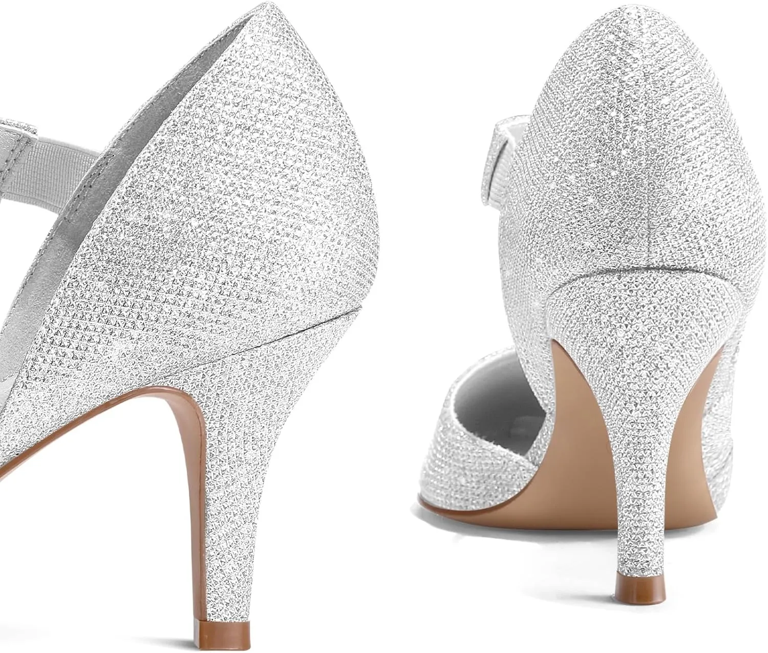 mysoft Women's Pointed Toe Low Stiletto Heel Dress Pumps Shoes - Available in Wide Sizes