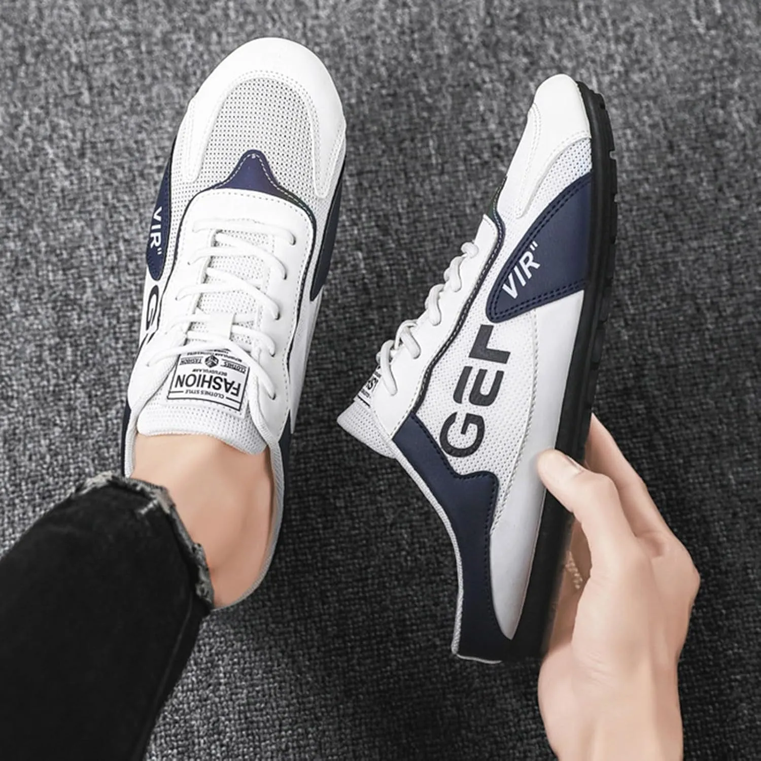 New Men's Trend Versatile Casual Shoes Lazy Man Half Slipperboard Male Dress Shoes Athletic