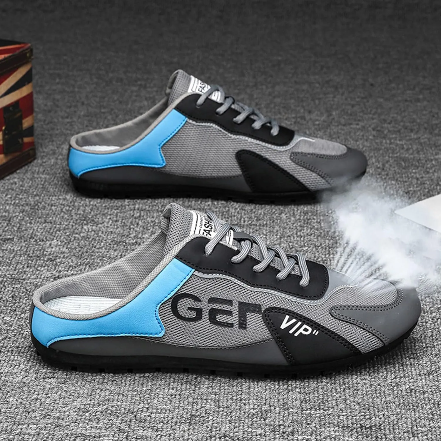 New Men's Trend Versatile Casual Shoes Lazy Man Half Slipperboard Male Dress Shoes Athletic
