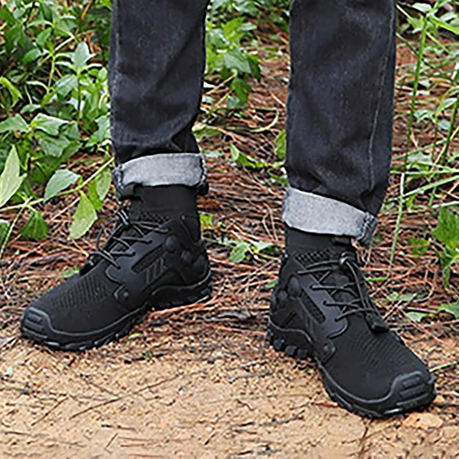 Outdoor Hiking Shoes Men Non Slip Hiking Work Clothes Sports Shoes Swimming Wading Off Road and Mens Sneaker Boot Hiking