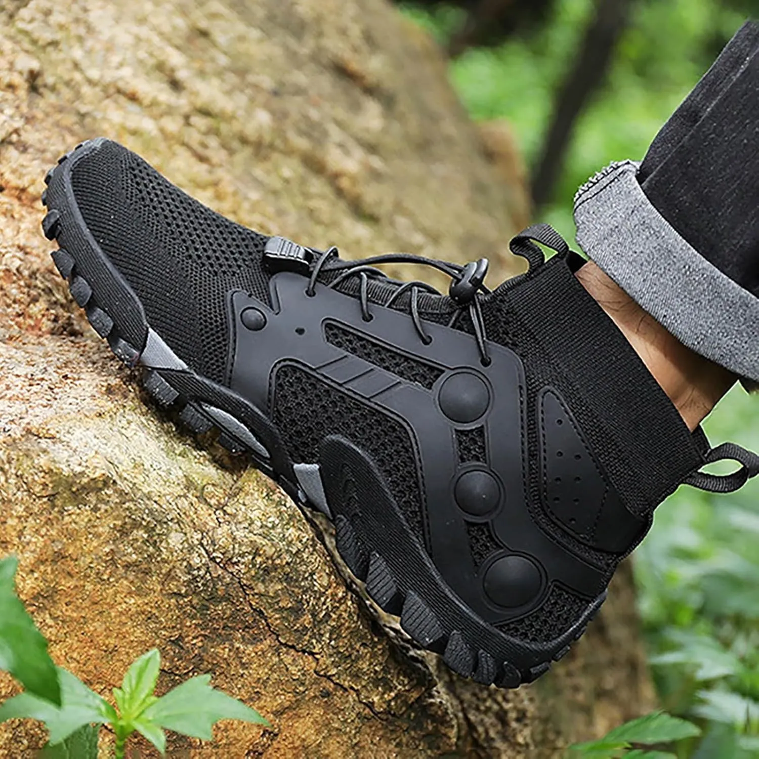 Outdoor Hiking Shoes Men Non Slip Hiking Work Clothes Sports Shoes Swimming Wading Off Road and Mens Sneaker Boot Hiking