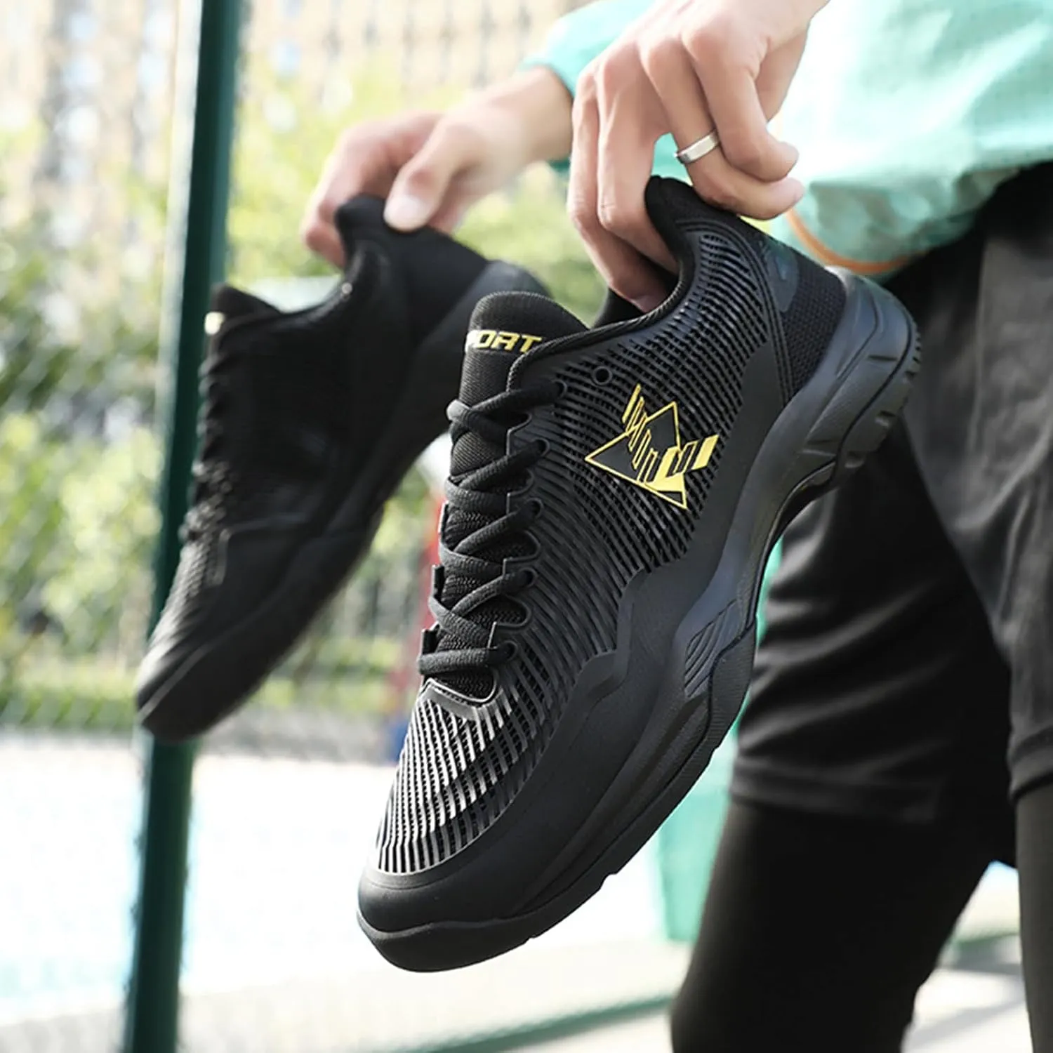 Pickleball Shoes Men Tennis Racquetball Squash Shoes Indoor Outdoor Badminton Sneaker Comfort Lightweight for Court Training Volleyball