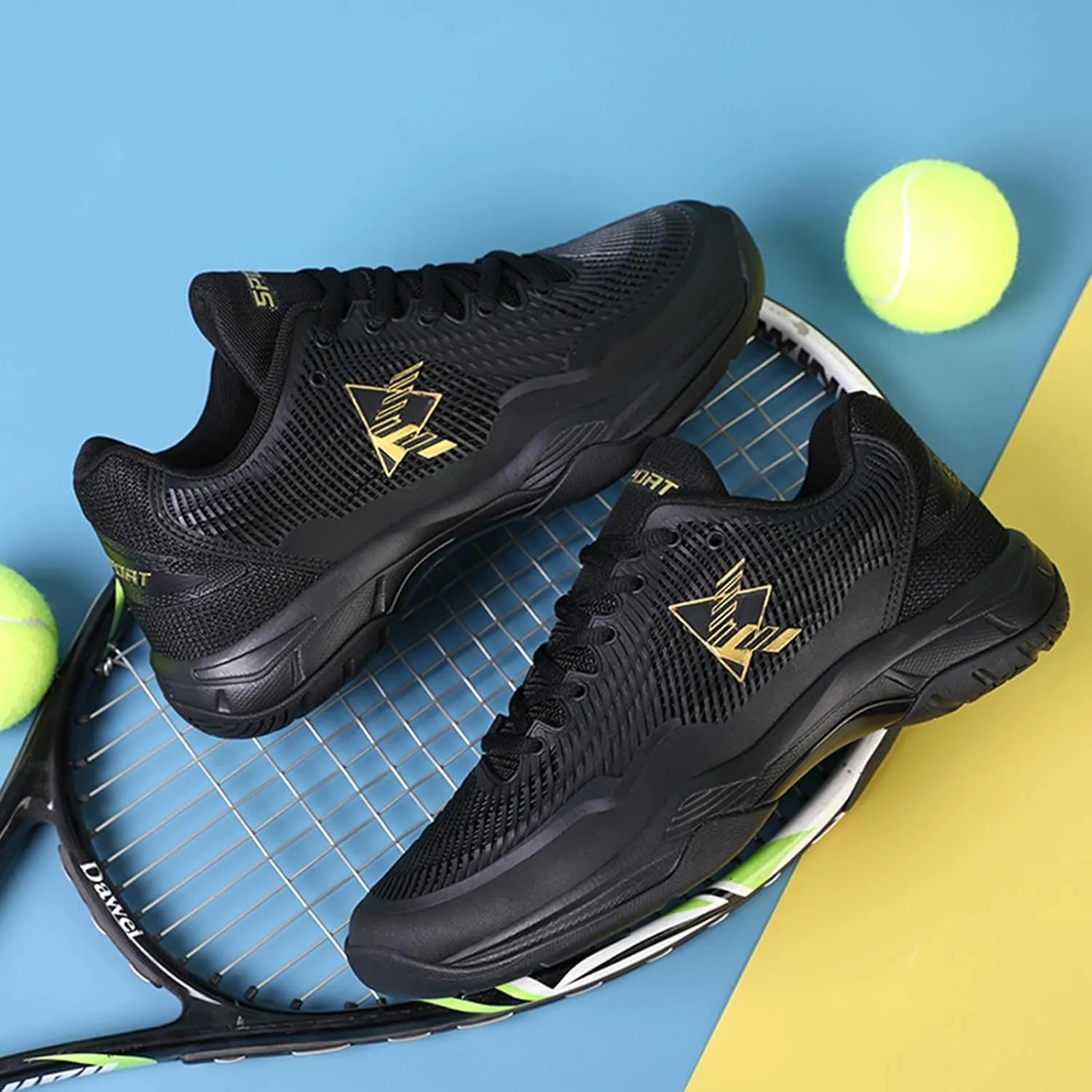 Pickleball Shoes Men Tennis Racquetball Squash Shoes Indoor Outdoor Badminton Sneaker Comfort Lightweight for Court Training Volleyball
