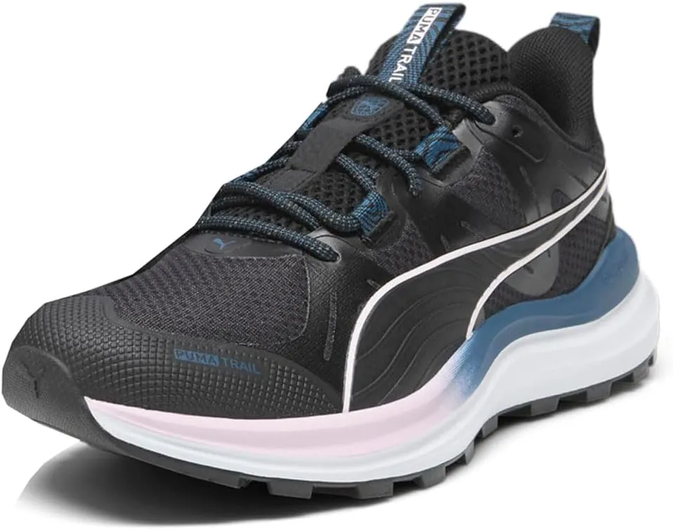PUMA Women's Reflect Lite Trail Running Shoes, Crushed Berry-Black-White, 9