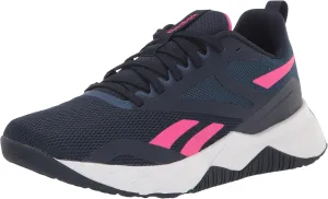 Reebok Women's NFX Cross Trainer, Vector Navy/Batik Blue/Proud Pink, 6.5