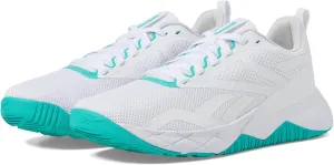 Reebok Women's NFX Trainer Sneaker, Footwear White/Black/Unleashed Green, 10