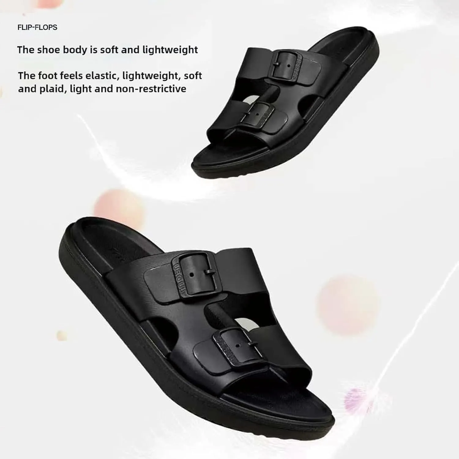 Sandals Men Slippers Slides For Men Flip Flops Beach Shoes Comfort Rebound Non Slip Lightweight Silent
