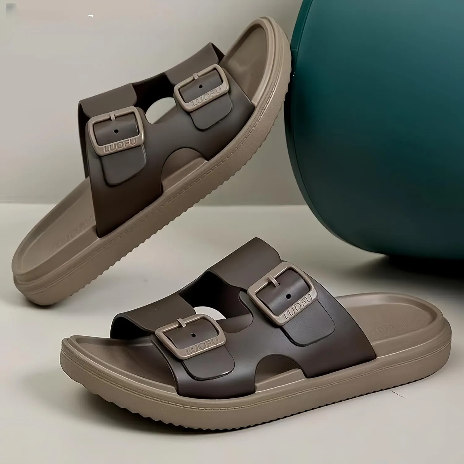 Sandals Men Slippers Slides For Men Flip Flops Beach Shoes Comfort Rebound Non Slip Lightweight Silent