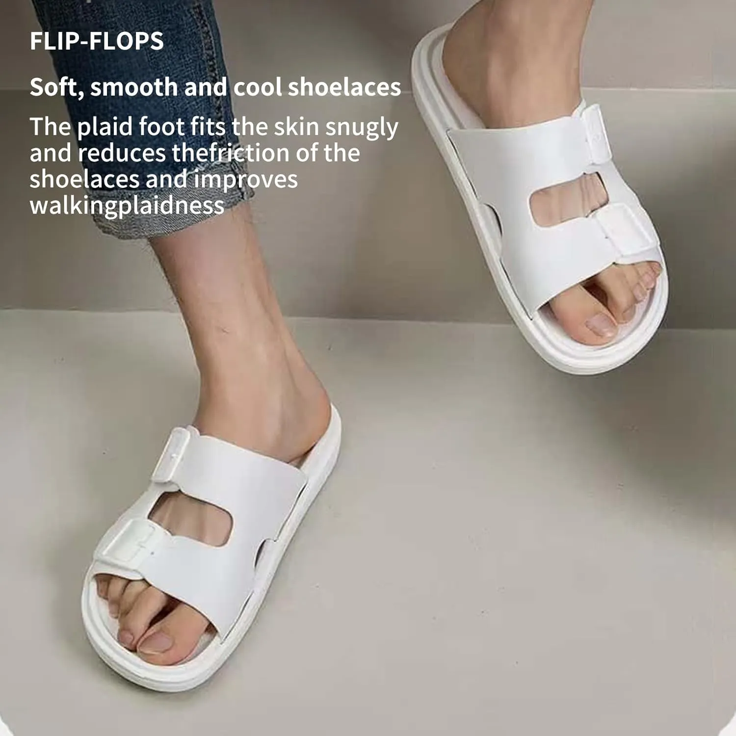 Sandals Men Slippers Slides For Men Flip Flops Beach Shoes Comfort Rebound Non Slip Lightweight Silent